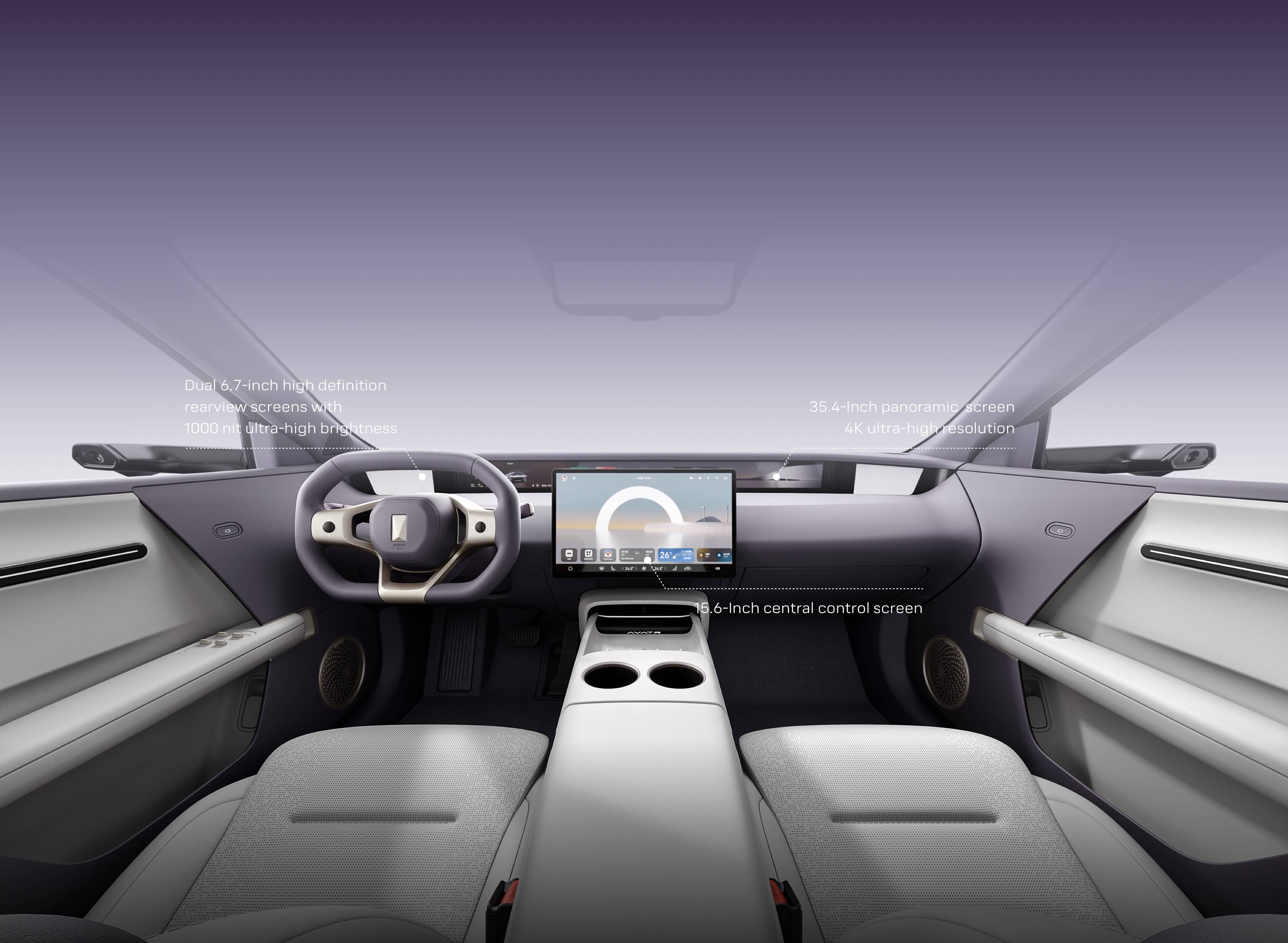 Cockpit des AVATR 06 mit Panorama- und Zentraldisplay