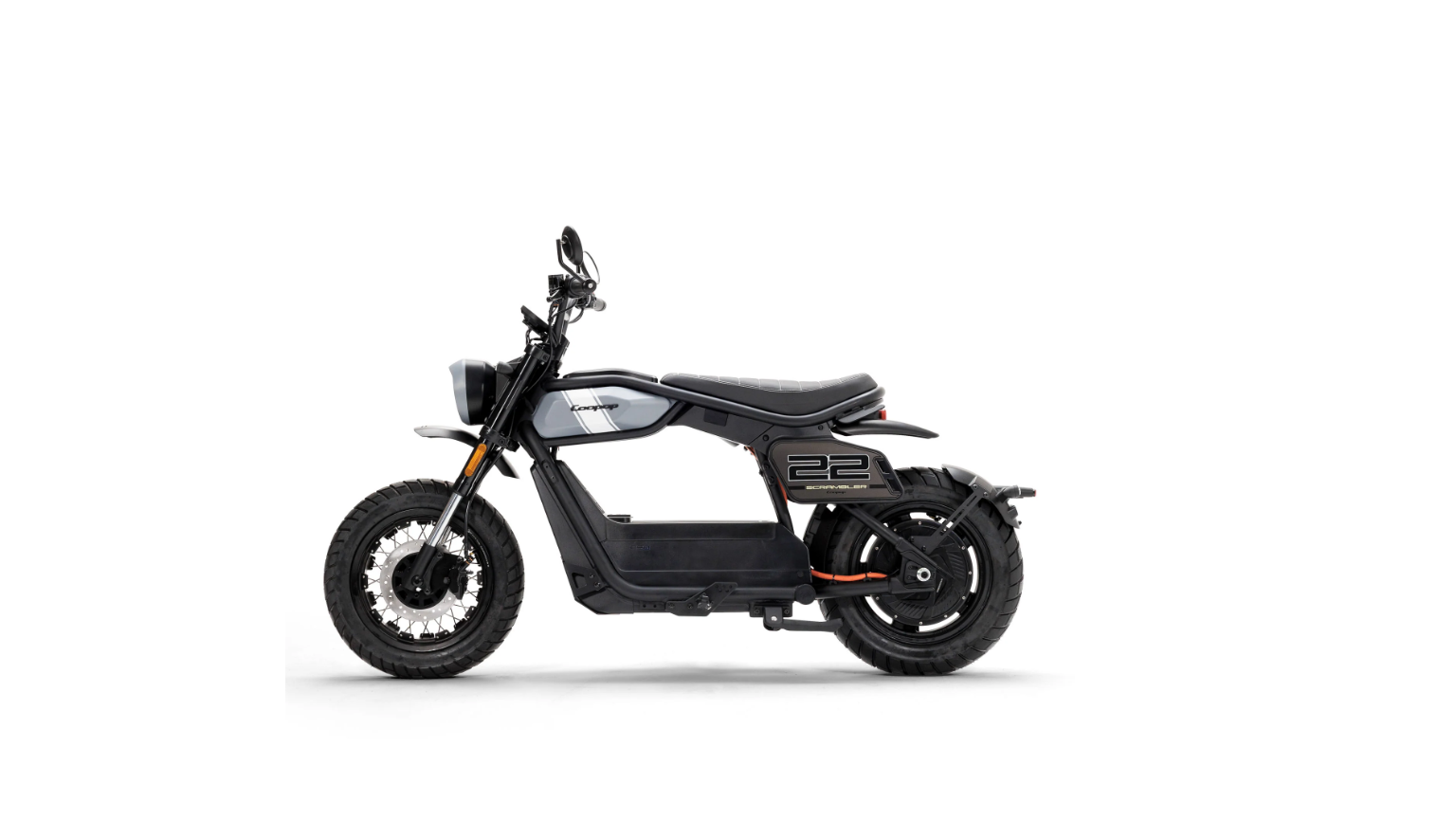 Coopop Scrambler E-Moped im Scrambler-Stil