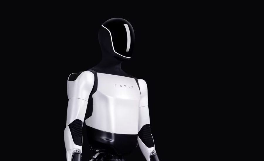 Tesla Optimus Oberkörper und Kopfbereich